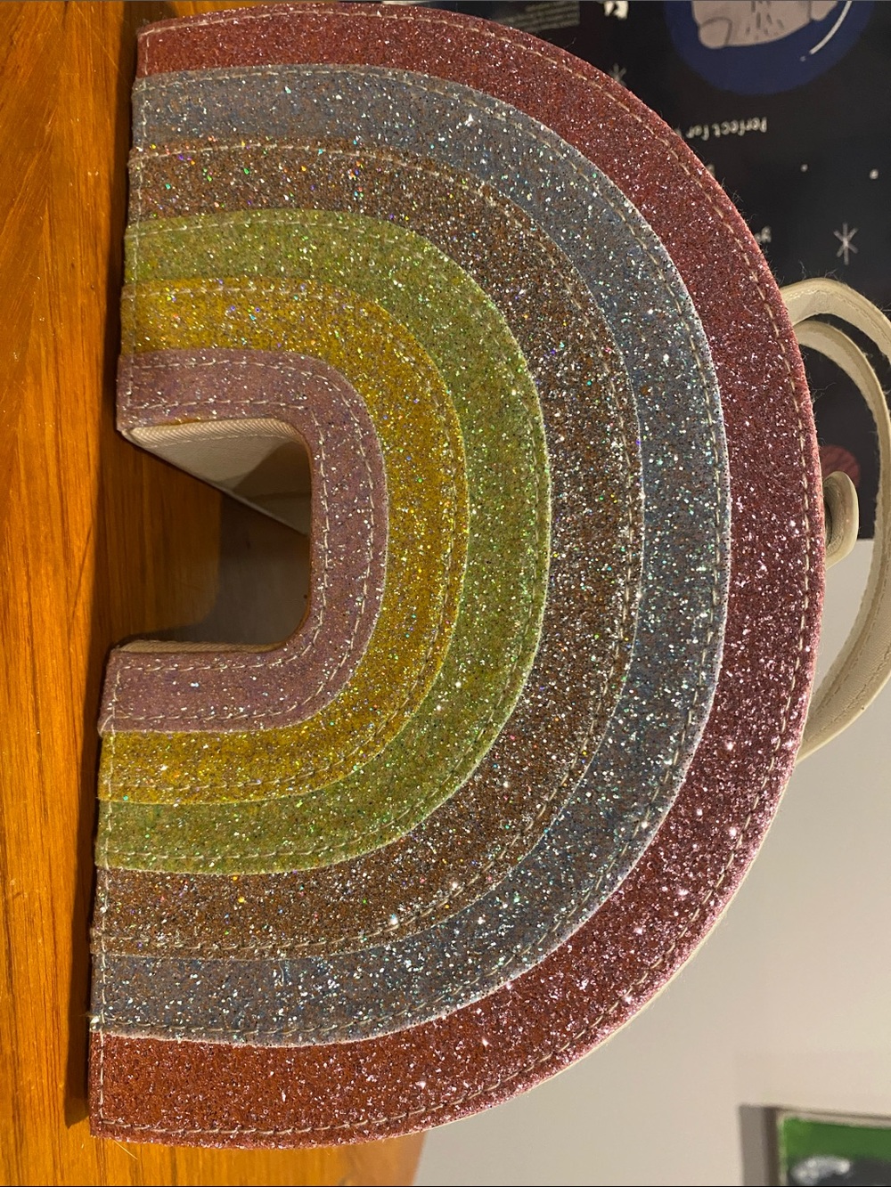 Rainbow  Pink Yellow Green Blue Glitter Rainbow box